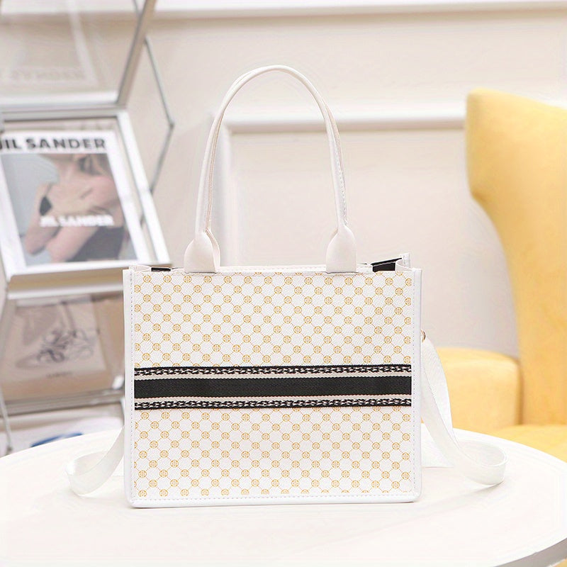 Women's Geometric Pattern Crossbody Bag Large Capacity Mobile Phone Handbag