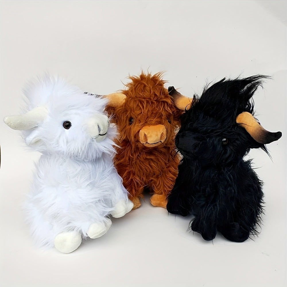 Highland Cow Plush Toy Soft Stuffed Animal Cow Plushie Baby Toys
