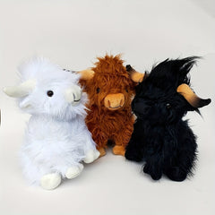 Highland Cow Plush Toy Soft Stuffed Animal Cow Plushie Baby Toys