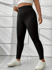 Women's Plus Size Skull Print Halloween Leggings