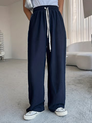 Striped Wide Leg Fitness Trousers