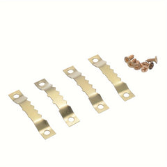 100pcs 45 8mm Golden Saw Tooth Hangers Canvas Picture Frame Hooks Screws