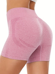 Seamless Tummy Control Biker Shorts High Stretch Yoga Fitness Sports Shorts