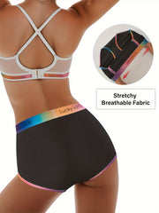 3pcs Letter Print Colorblock Panties Women's Lingerie