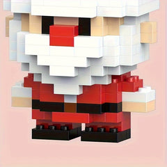Christmas Santa Claus Building Block Toy Mini Hut Decor Gift