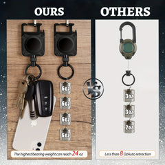 Retractable Key Chain Keyring For Outdoor Sports