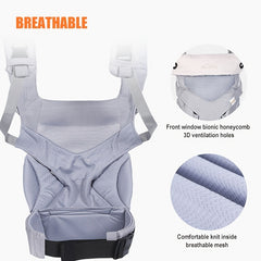 Breathable Baby Strap Children's Back Towel Grey