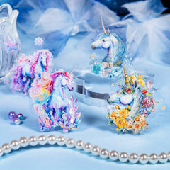 10Pcs Unicorn Light Scissor Sticker Set for Decoration M