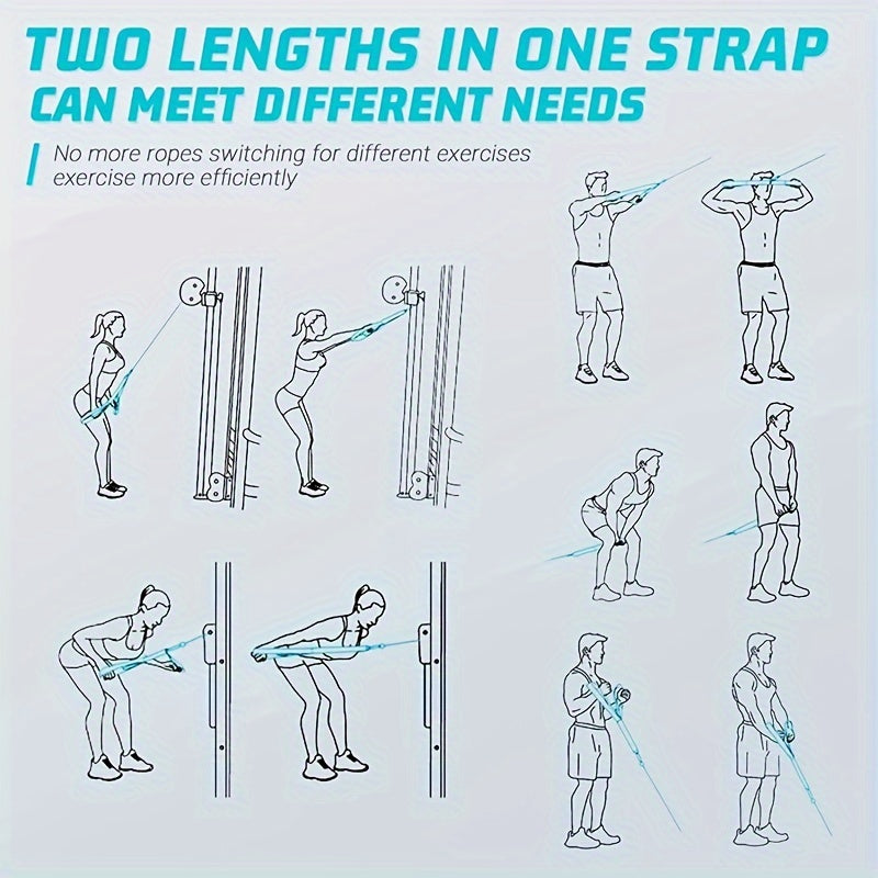 Weight Training Pull Rope Loops With Handle And Buckle