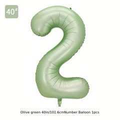 40 Inch Olive Green Aluminum Foil Balloon for Kids Birthday Party