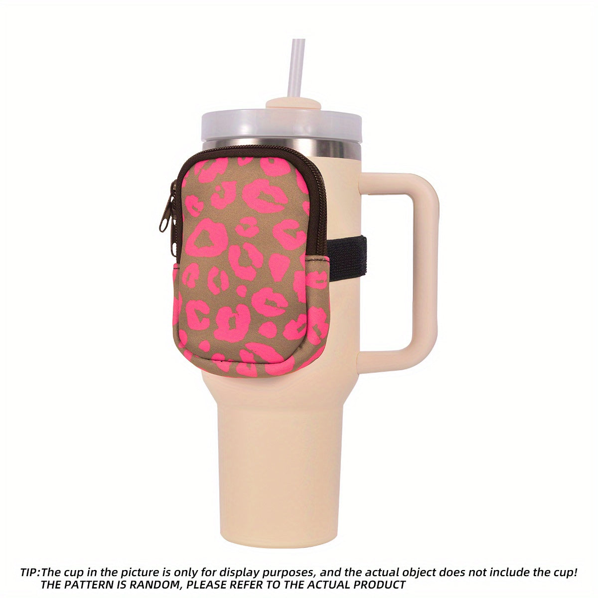 Leopard Print Bottle Storage Bag 40Oz Ice Tumbler Purse Bag