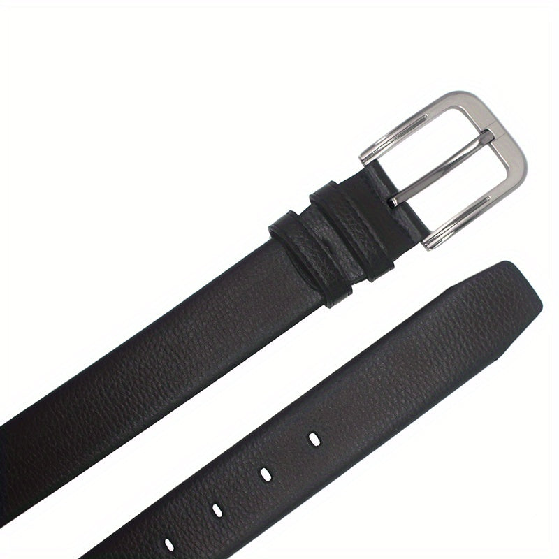 Men's Automatic Buckle PU Leather Belt Business Waist Strap