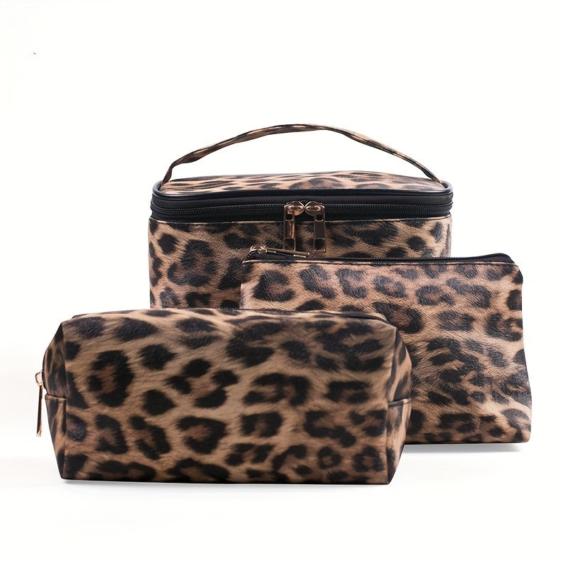 3Pcs Marble Pattern Makeup Bags Set