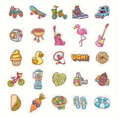 50pcs Water Bottles Vinyl Waterproof Laptop Skateboard Stickers