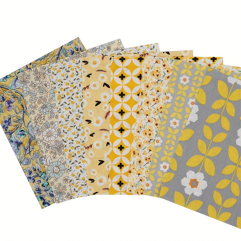 8pcs Floral Pattern Quilting Fabric Cotton Craft DIY Doll Clothes Fabric