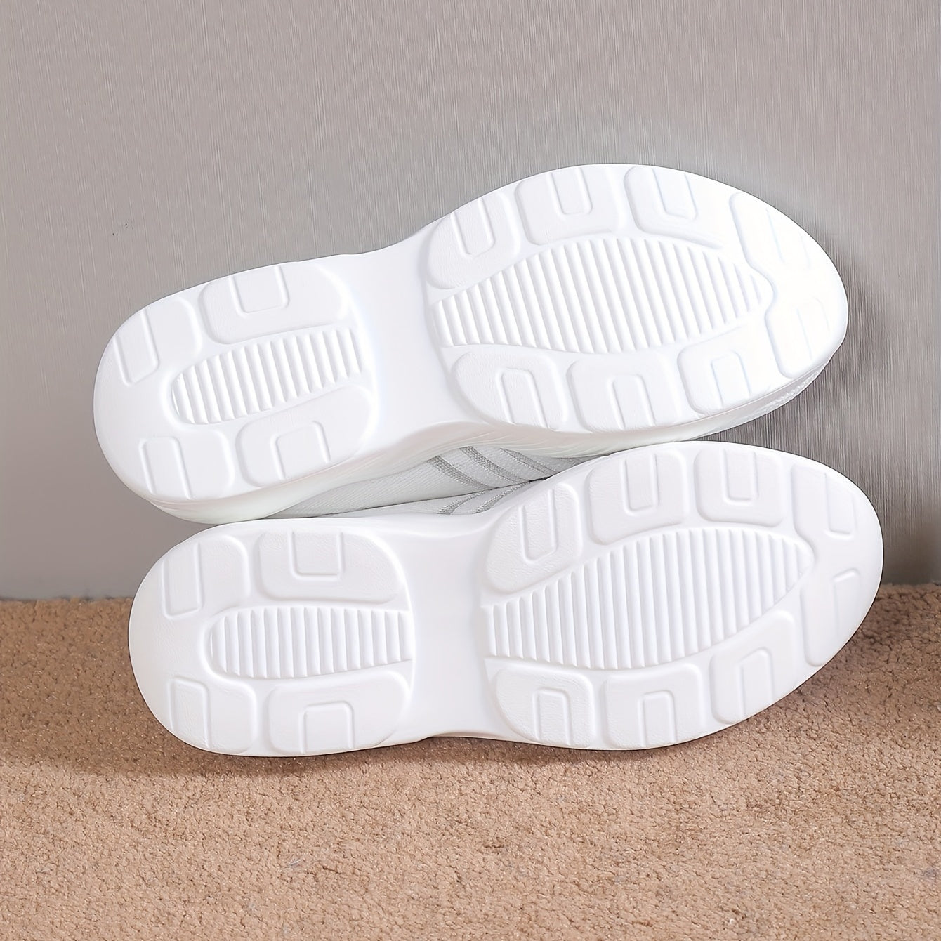 Women's Breathable Flying Woven Sneakers Casual Lace Up Outdoor Shoes