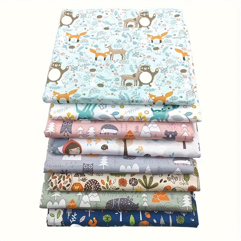 8pcs Multicolor Patchwork Cotton Fabric Set for DIY Handcraft Quilting