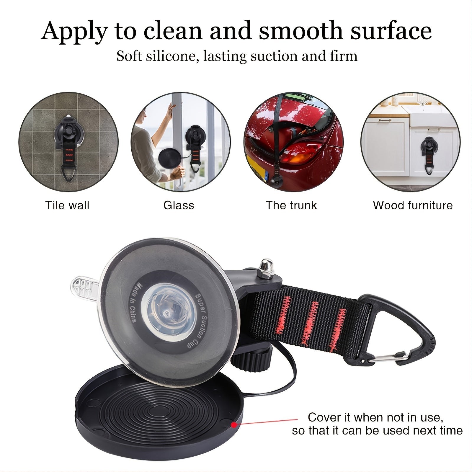 Durable Camping Suction Cup Hooks