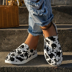 Women's Flat Canvas Shoes Casual Anti-skid Slip On Lightweight Loafers
