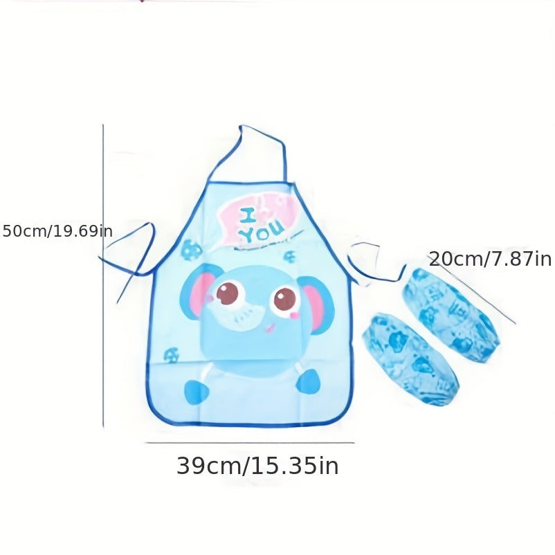 Cartoon Apron Housework Bib Painting Waterproof Sleeveless Blouse