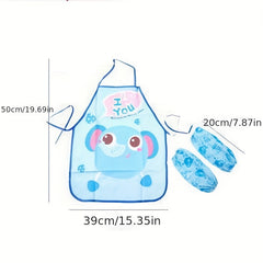 Cartoon Apron Housework Bib Painting Waterproof Sleeveless Blouse