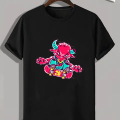 Skateboarding Bull Men's Graphic Tee