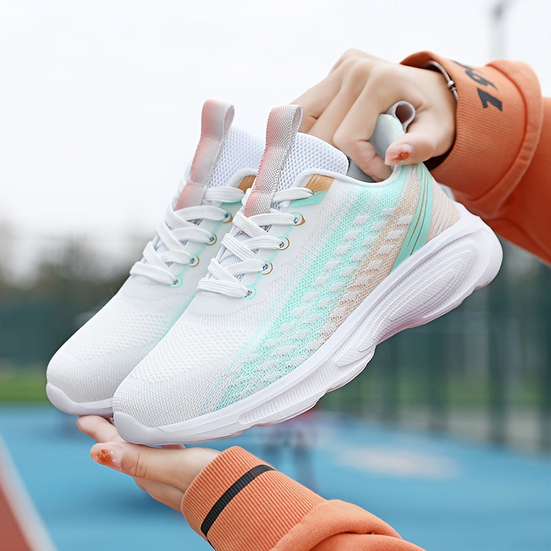Women's Gradient Soft Running Shoes Non Slip Breathable Sneakers