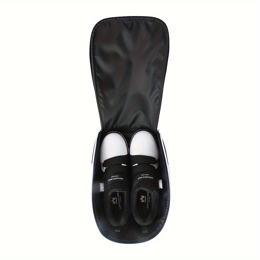 Portable Golf Shoe Bag PU Pearl Cotton Lining Carry Tote
