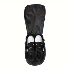 Portable Golf Shoe Bag PU Pearl Cotton Lining Carry Tote