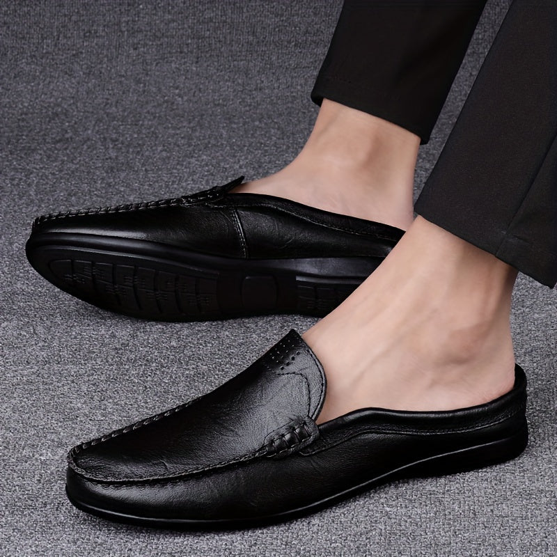 Men's No Tie Slip On Faux Leather Loafers Casual Outdoor Shoes