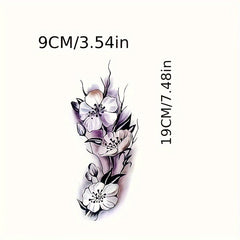 Plum Flower Waterproof Tattoo Sticker, Long Lasting, Daily Party Decors