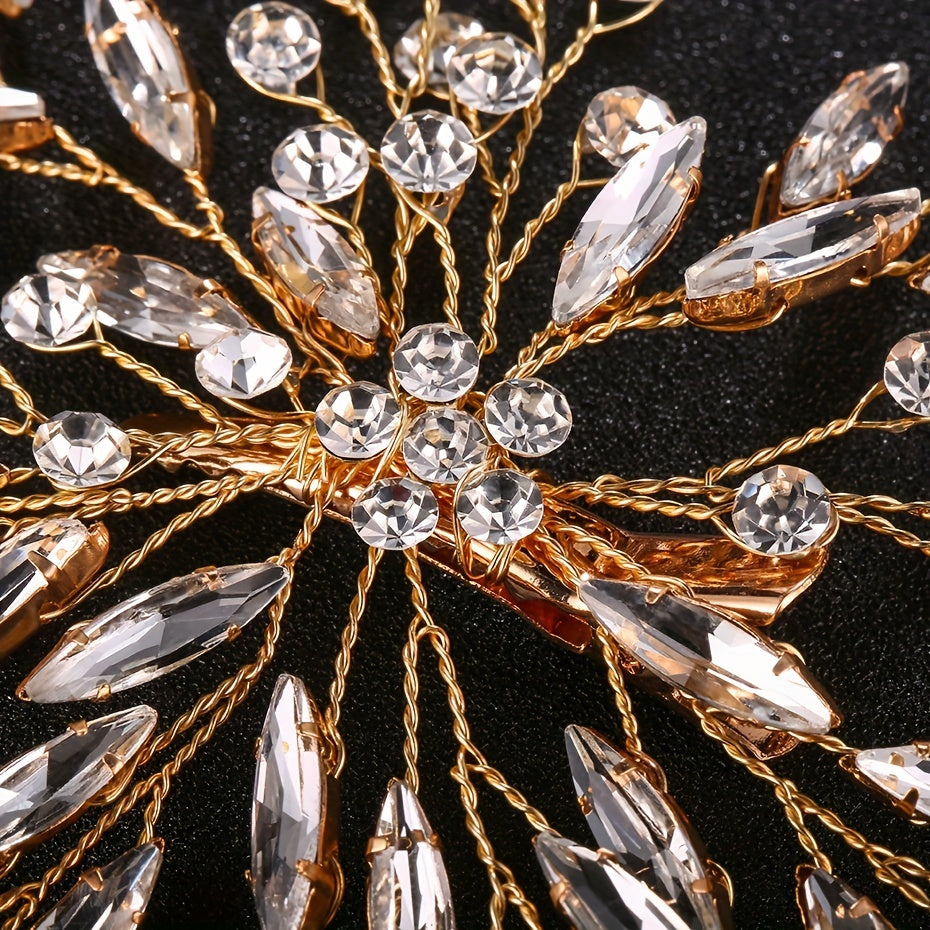 Rhinestone Bridal Hair Clip Wedding Hairpin Head Accessories
