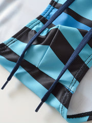 Men's Stripe Quick Dry Triangle Briefs Swimwear for Summer