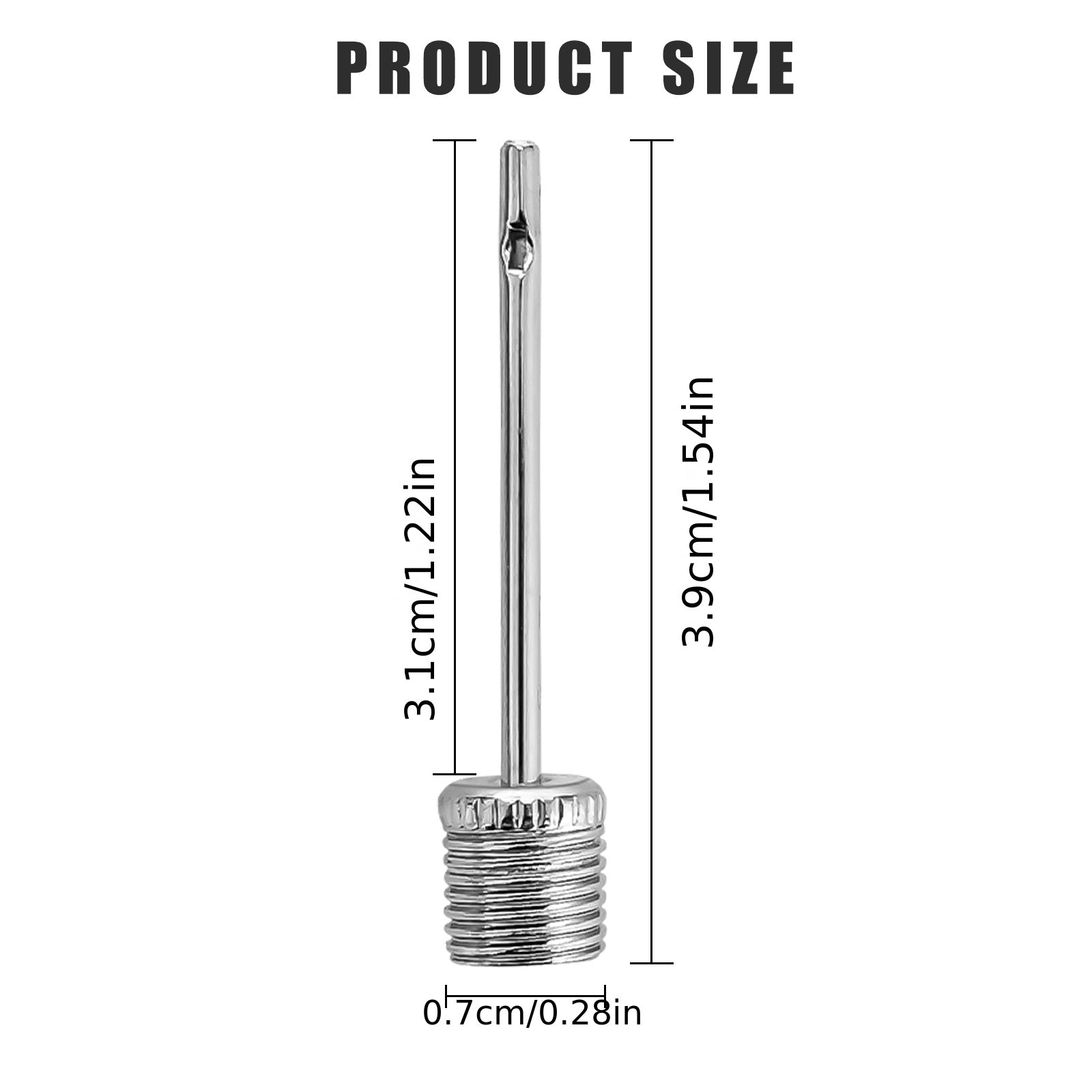 100Pcs Stainless Steel Air Pump Inflation Needles for Sports Balls