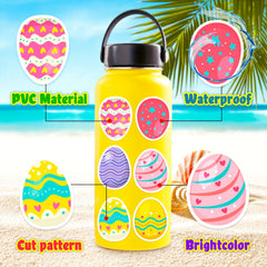 50pcs Easter Duck Egg Creative Stickers Bunny Decoration Party Stickers