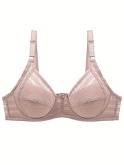 Solid Push Up Bra Comfy & Breathable Everyday Bra Women's Lingerie