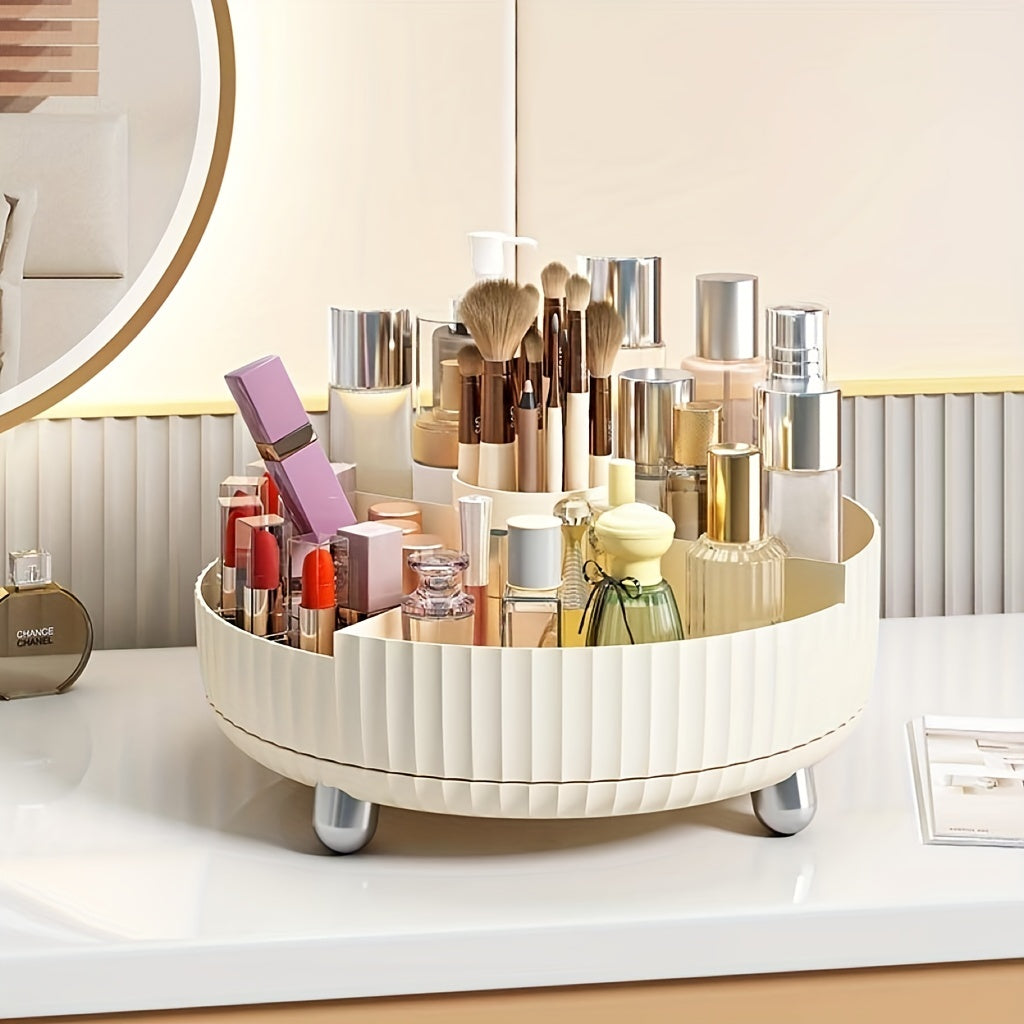 360-Degree Rotating Makeup Organizer Large Capacity for Vanity Bathroom Kitchen