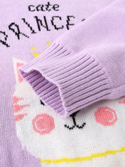 Baby Animal Jacquard Top Pullover Sweater