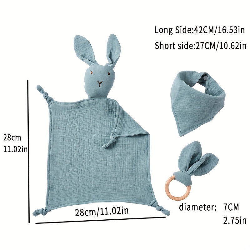 3pcs Green Rabbit Comfort Towels for Infant and Toddler