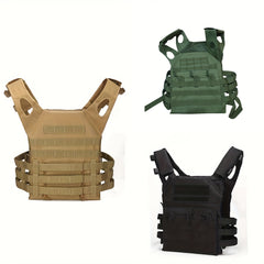 Adjustable Molle Vest for Outdoor Activities with Removable Pockets