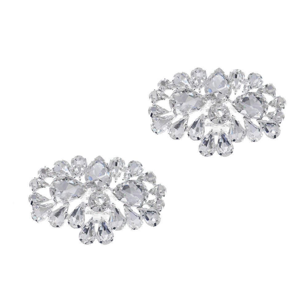 Crystal Shoe Clips Rhinestone Shoe Buckles Women DIY Shoe Decoration
