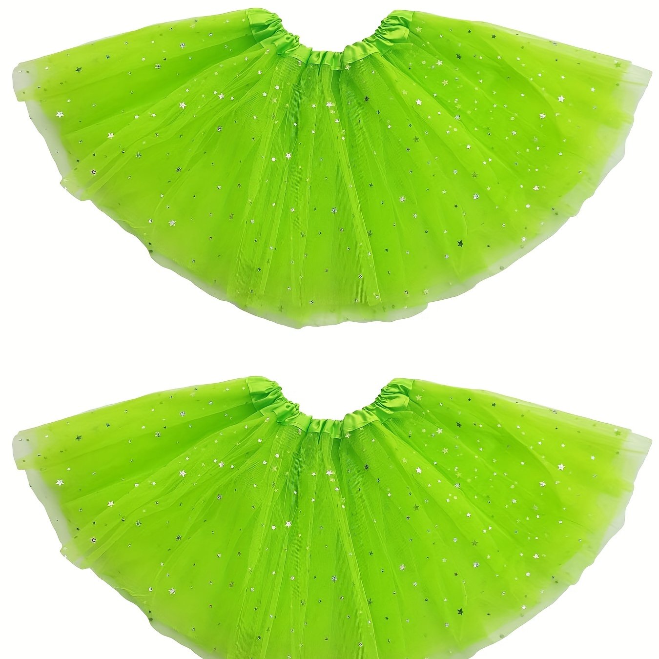 Girls Sequin Stars Tutu Skirt For Birthday Ballet Dance Princess Costume