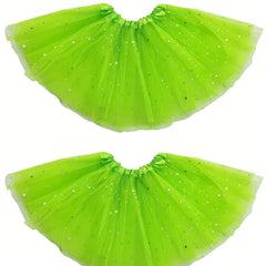 Girls Sequin Stars Tutu Skirt For Birthday Ballet Dance Princess Costume