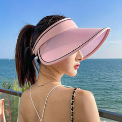 Photochromic Visor Hat UV Protection Breathable Ponytail Sun Hat
