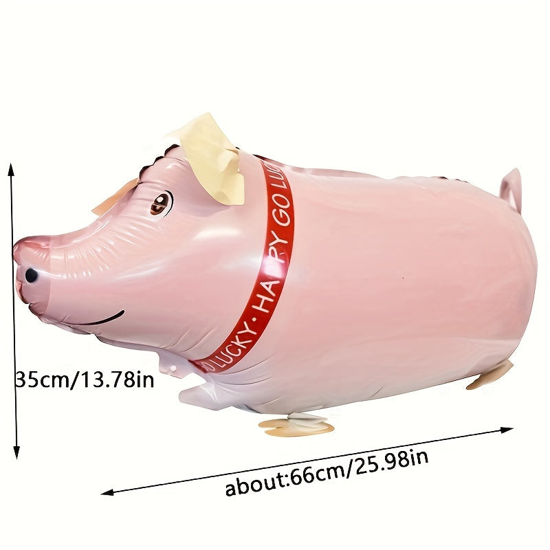 Walking Pig Balloon Animal Aluminum Film Balloon Party Decoration