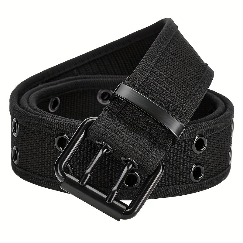 Canvas Pin Buckle Leather Belt for Men