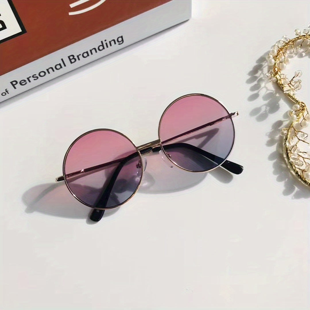 Girls Round Frame Sunglasses UV Protection Summer Sunglasses Kids Accessories