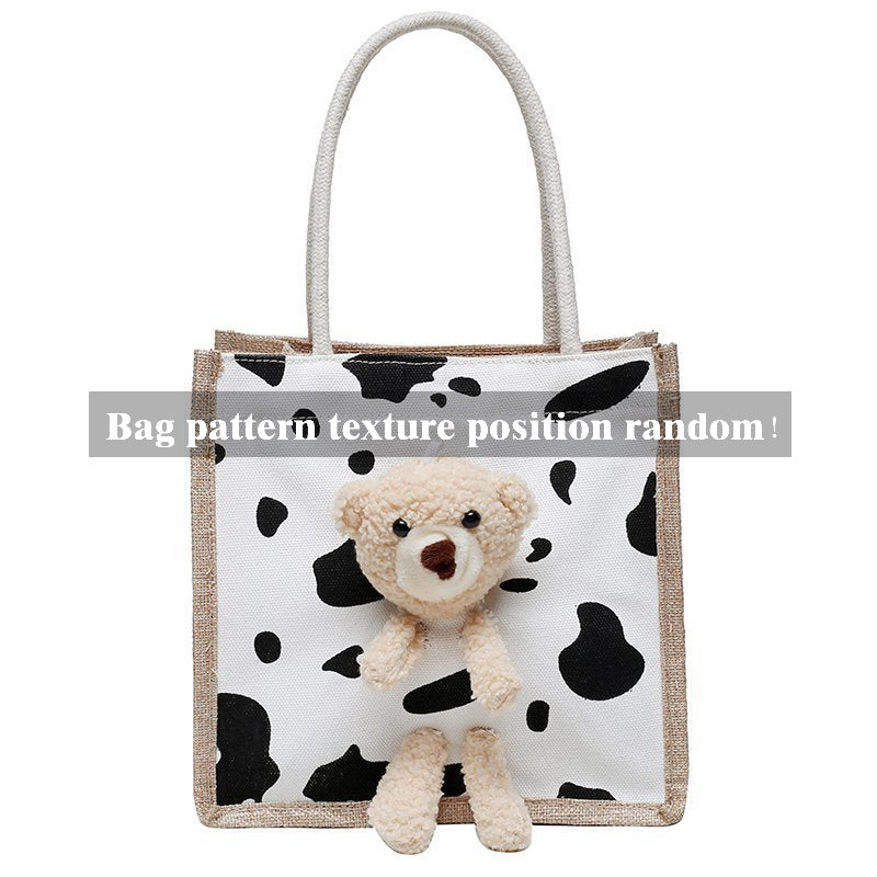 Bear Tote Cartoon Bag Handbag Lunch Box Bag For Shopping Travel