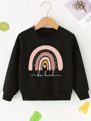 Girls Rainbow be Kind Print Sweatshirt