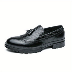 Men's Wingtip Tassel Loafers Casual Slip On Shoes
